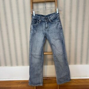 Helix Light Blue Kids Y2K Slim Boot Jeans